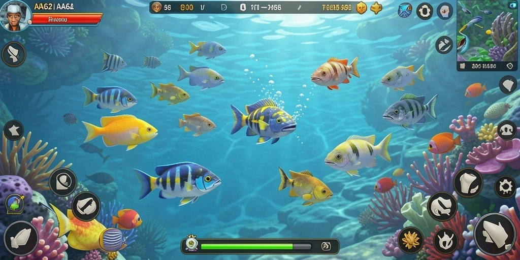 Screenshot gameplay menampilkan aksi seru Tembak Ikan.